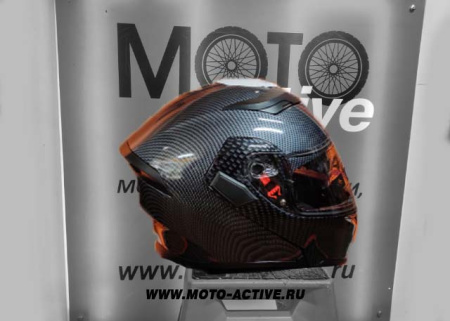 Шлем (модуляр) Ataki JK902 Carbon, черный/серый глянцевый