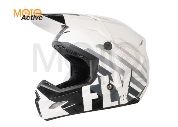 Шлем (кроссовый) FLY RACING KINETIC THRIVE, белый/черный/серый (2021)