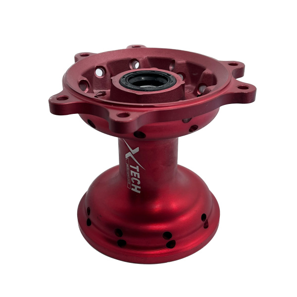Ступица передняя CNC (R21" d=15mm) красная X-TECH