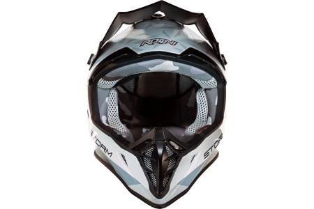 Мотошлем ROQVI STORM бело/черный глянцевый