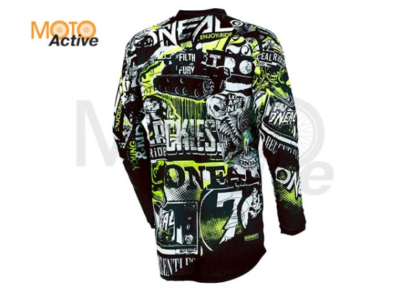 Джерси O'NEAL Element Attack, черно-желтая