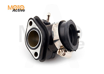 Впускной коллектор (патрубок карбюратора) 4T GY6 125/150 (силиконовый, черный) "NJK"