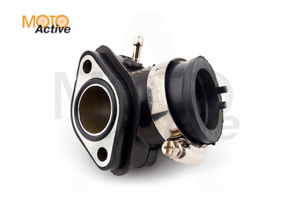 Впускной коллектор (патрубок карбюратора) 4T GY6 125/150 (силиконовый, черный) "NJK"