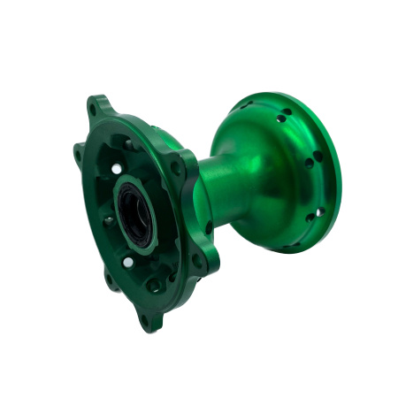 Ступица передняя CNC (R21" d=15mm) зеленая X-TECH