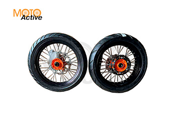 Колеса МОТАРД комп-т Crosstrec, Legend, Holeshot (диски алюминий с шиной 110/70-17, 130/70-17)