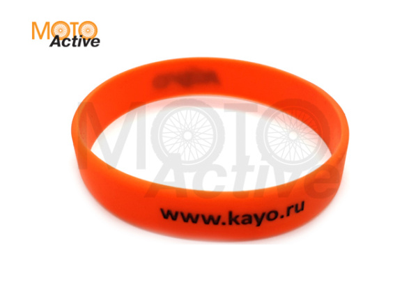 Браслет силиконовый Kayo (черный текст)