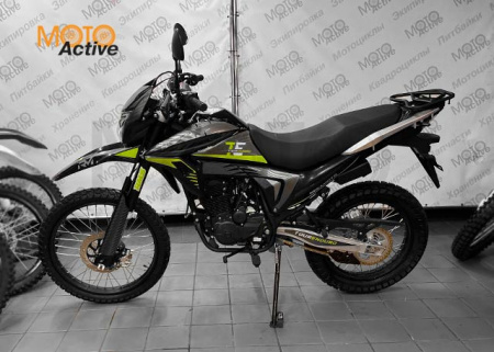 Мотоцикл REGULMOTO TE (Tour Enduro) PR, 6 скоростей (черный/зеленый)