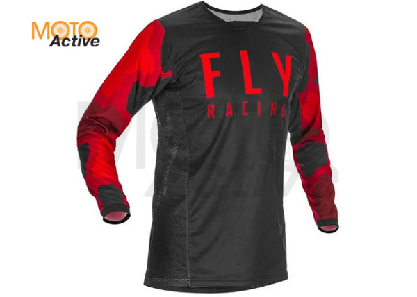 Футболка для мотокросса FLY RACING KINETIC K221 2021 красная/чёрная