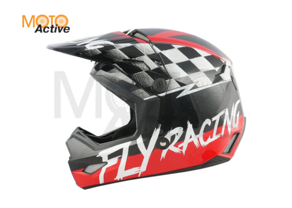 Шлем детский (кроссовый) FLY RACING KINETIC SKETCH ECE, красный/черный/серый