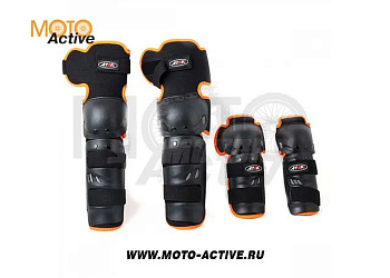 Комплект защиты локтя и колена (4 шт) ATAKI SC-610 черный/оранжевый
