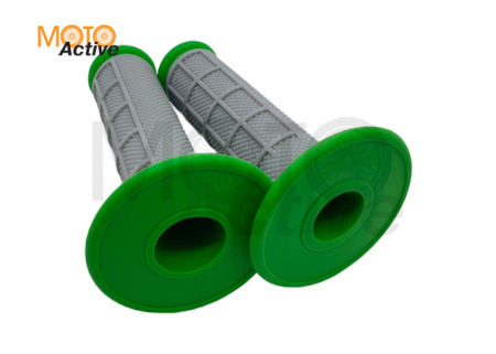 Грипсы руля ACCEL RGP-535M-120 серый/зеленый