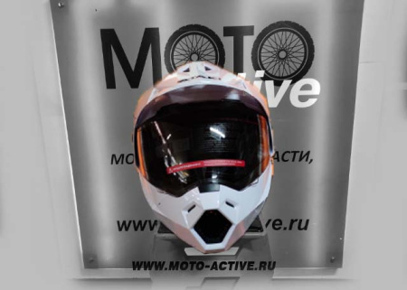 Шлем (мотард) Ataki JK802 Solid, белый глянцевый