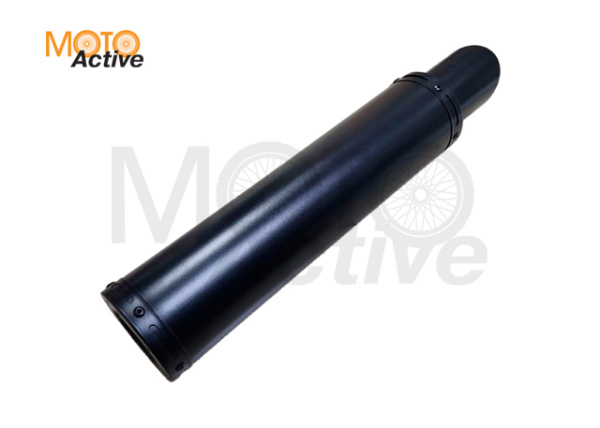 Глушитель (тюнинг) L-522*100mm, креп. Ø78mm ("гравитекс", черный, прямоток, mod:6)