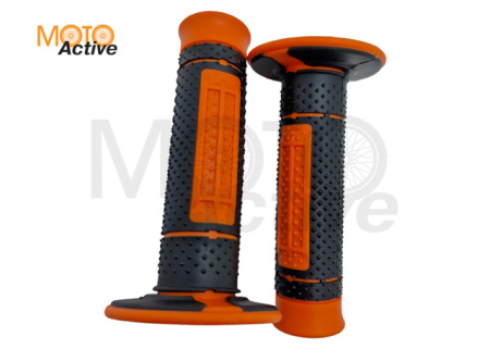 Ручки руля (черно-оранжевые) "KTM"