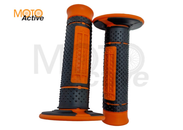 Ручки руля (черно-оранжевые) "KTM"