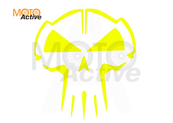 Наклейка декор SKULL (10x10, жёлтая)