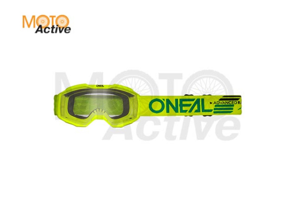 Маска кроссовая O'NEAL B-10 Solid V.24, детская, желтый, прозрачные линзы