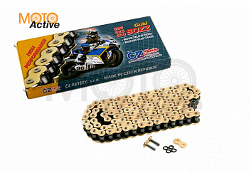 Цепь привода CZ Chains 525 SDZZ Gold - 116 (Active-Ring, усиленная)