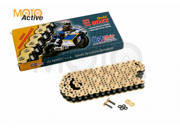 Цепь привода CZ Chains 525 SDZZ Gold - 112 (Active-Ring, усиленная)