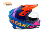 Шлем кроссовый Ataki JK801 Valor (синий/оранжевый/розовый глянцевый)
