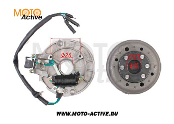 Генератор в сборе двиг. YX140 см3 (без катушки освещения) SM-PARTS