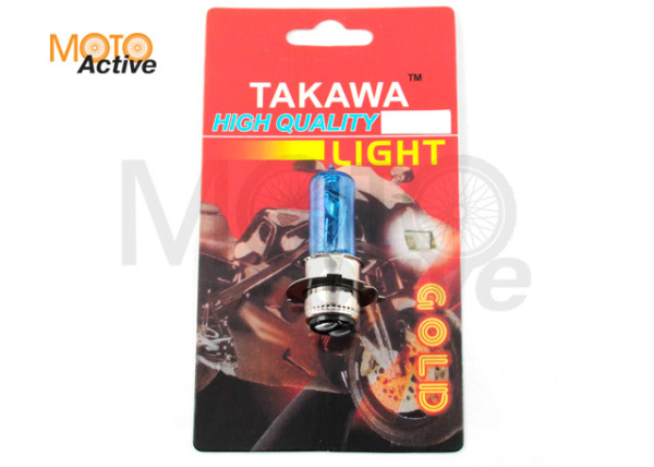Лампа P15D-25-3 (3 уса) 12V 18W/18W (супер белая) (блистер) "TAKAWA" (mod:A)