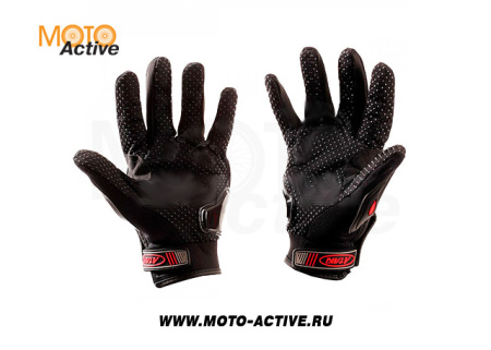 Перчатки текстильные ATAKI SC-117 черные/красные