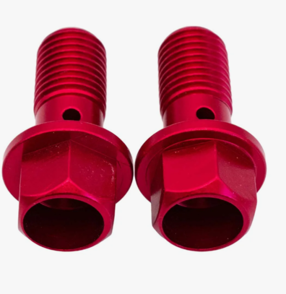 Болт крепления гидравлического шланга CNC IGP (Красный)