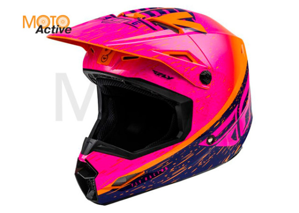 Шлем детский (кроссовый) FLY RACING KINETIC K120 ECE, оранжевый/розовый/черный