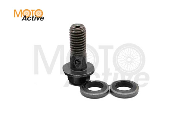 Болт М8x23 крепления шланга масляного охлаждения Питбайк, 1 шт.