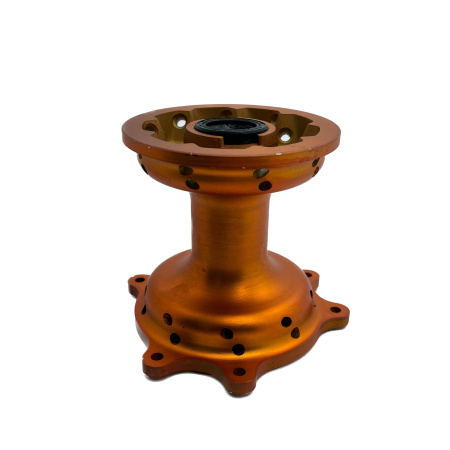 Ступица передняя CNC (R21" d=15mm) оранжевая X-TECH