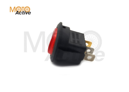 Выключатель клавишный круглый с подсветкой