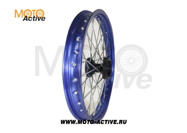 Диск 17"х1,6 передний диск. торм. аллюминий KAYO синий