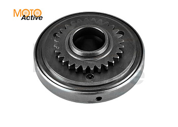 Обгонная муфта электростартера 152QMI, 157QMJ, Longjia 125, Grido, 3 ролика