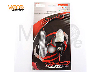 Повороты светодиодные, стрела (пара) (mod:2) (карбон, белое стекло) "ST"