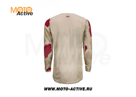 Футболка для мотокросса FLY RACING KINETIC K221 2021 серая/бордовая