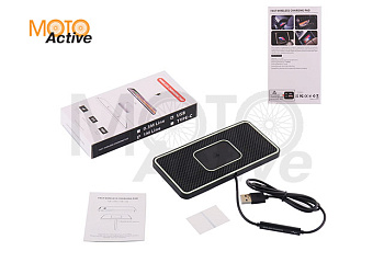 Автомобильное беспроводное зарядное устройство для телефона (USB, 5/7,5/10/15 Вт) (mod.2)