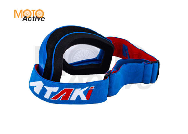 Очки для мотокросса ATAKI HB-319 синие глянцевые