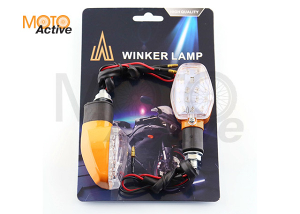 Повороты светодиодные, лодочка (15 LED, золото, белое стекло, алюминий) "JS"