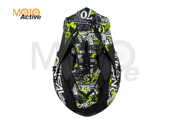 Шлем детский кроссовый O'NEAL 2Series YOUTH ATTACK, черный/желтый