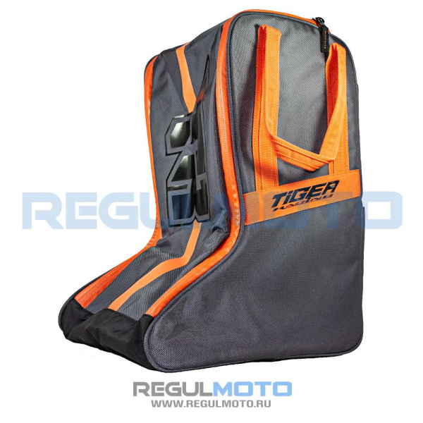 Сумка для мотобот TIGER серый/оранжевый