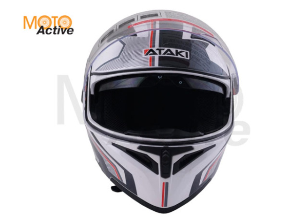 Шлем (модуляр) Ataki JK902 Shape, белый/серый глянцевый