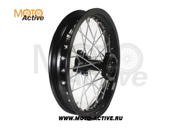 Диск 14"х1,85 задний диск. торм. аллюминий KAYO оранжевый