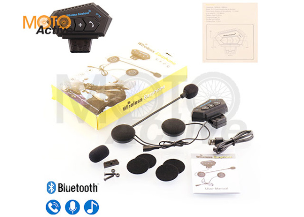 Гарнитура для мотоциклетного шлема (Bluetooth V4.2, стерео, 120ч в ожидании, 500mA,)