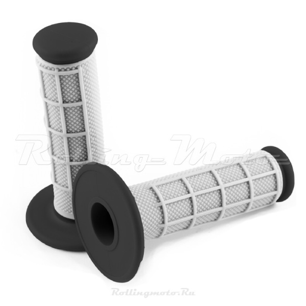 Грипсы SM-PARTS MX двухкомпонентные черные/серые