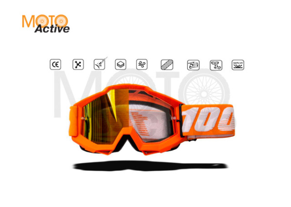 Очки мотокросс 100% orange frame