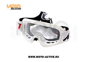 Очки для мотокросса детские ATAKI HB-115 белые глянцевые