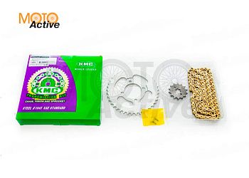 Комплект (приводная цепь звезды) 420-120L/420-14/420-41 KMC Альфа/дельта