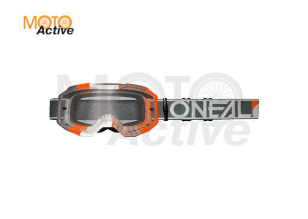 Маска кроссовая O'NEAL B-10 Duplex V.24, оранжевый, прозрачные линзы