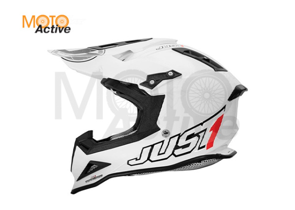 Шлем кроссовый JUST1 J38 Solid, белый глянцевый